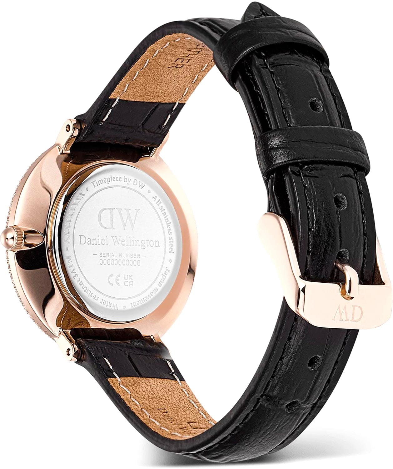 Оригинальные часы Daniel Wellington Daniel Wellington Crystalline Bezel Black Croc Rose Gold DW00100827 кварцевые калибр механизма  общий вид
