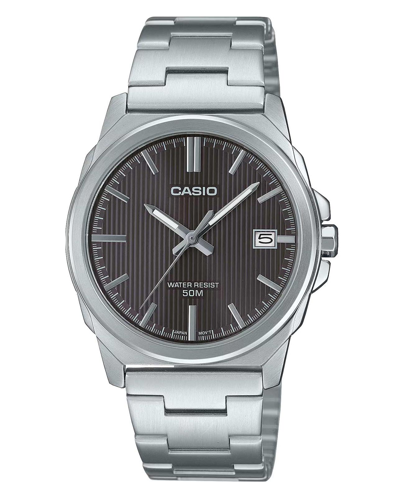 Casio Casio Collection MTP-E720D-8AVDF (MTP-E720D-8A)  MTP-E720D-8A кварцевые мужские часы синий циферблат, браслет нержавеющая сталь — вид спереди