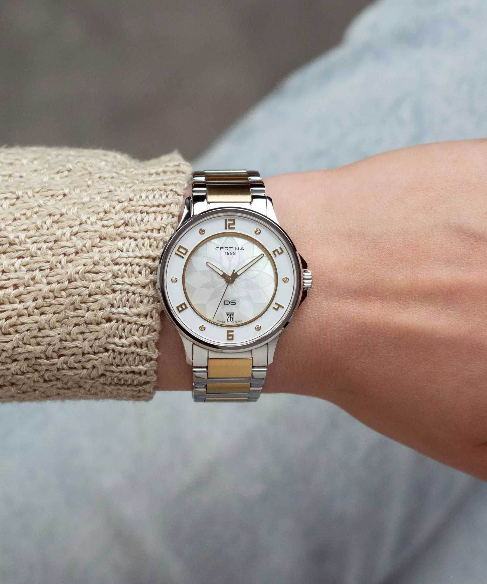 Certina Certina DS-6 Lady C039.251.12.116.00 швейцария наручные женские часы заводная головка с логотипом Certina