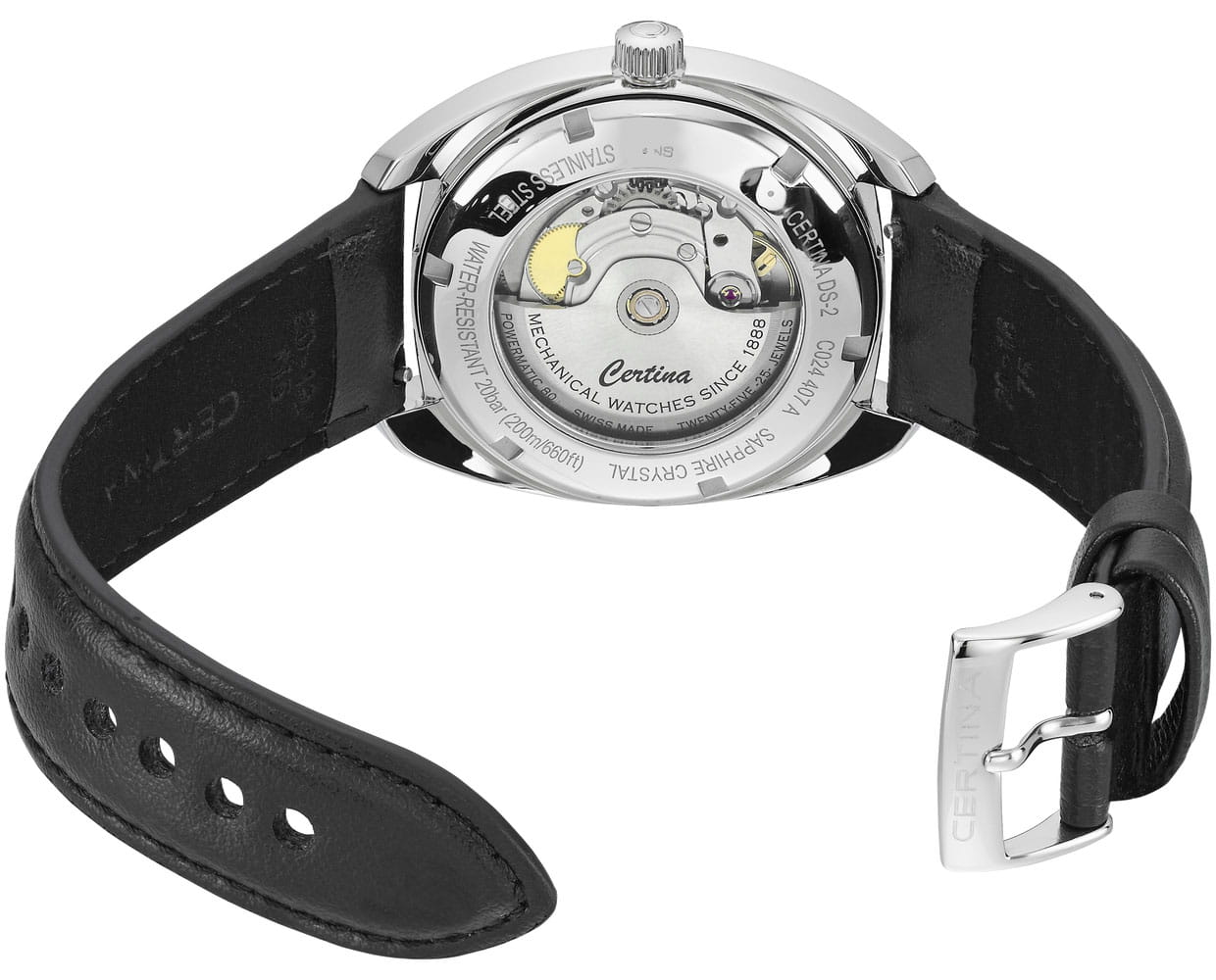 Certina Certina DS-2 C024.407.17.421.00 мужские часы бордовый циферблат на запястье