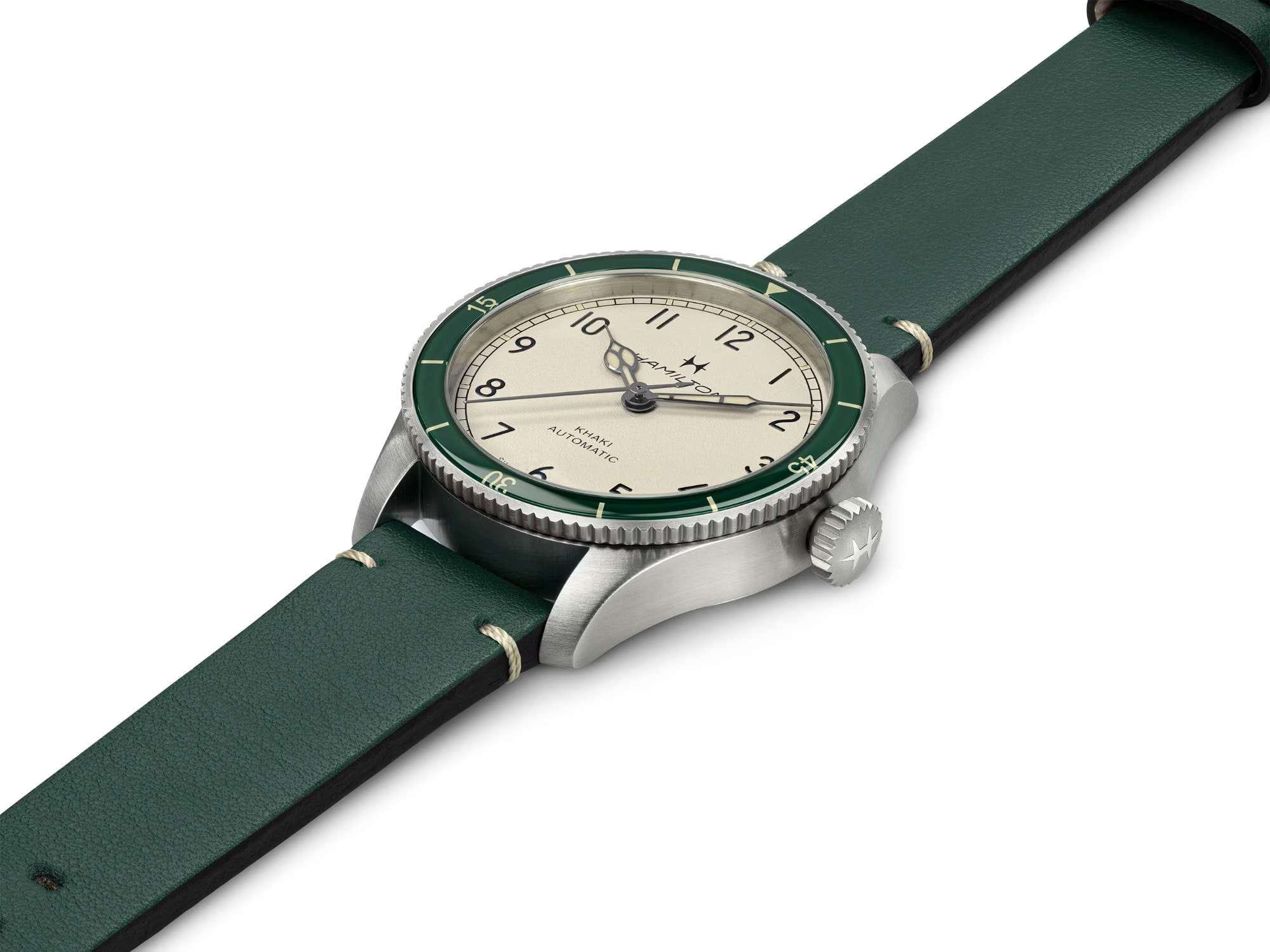 Hamilton Hamilton Khaki Aviation Pilot Pioneer Auto 38mm H76255810, khaki aviation швейцария мужские часы на браслете кожаный боковой вид