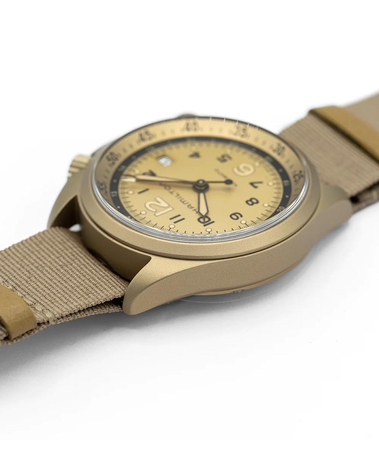 Hamilton Hamilton Khaki Aviation Pilot Pioneer Aluminium H80435895, khaki aviation швейцария мужские часы на браслете тканевый боковой вид