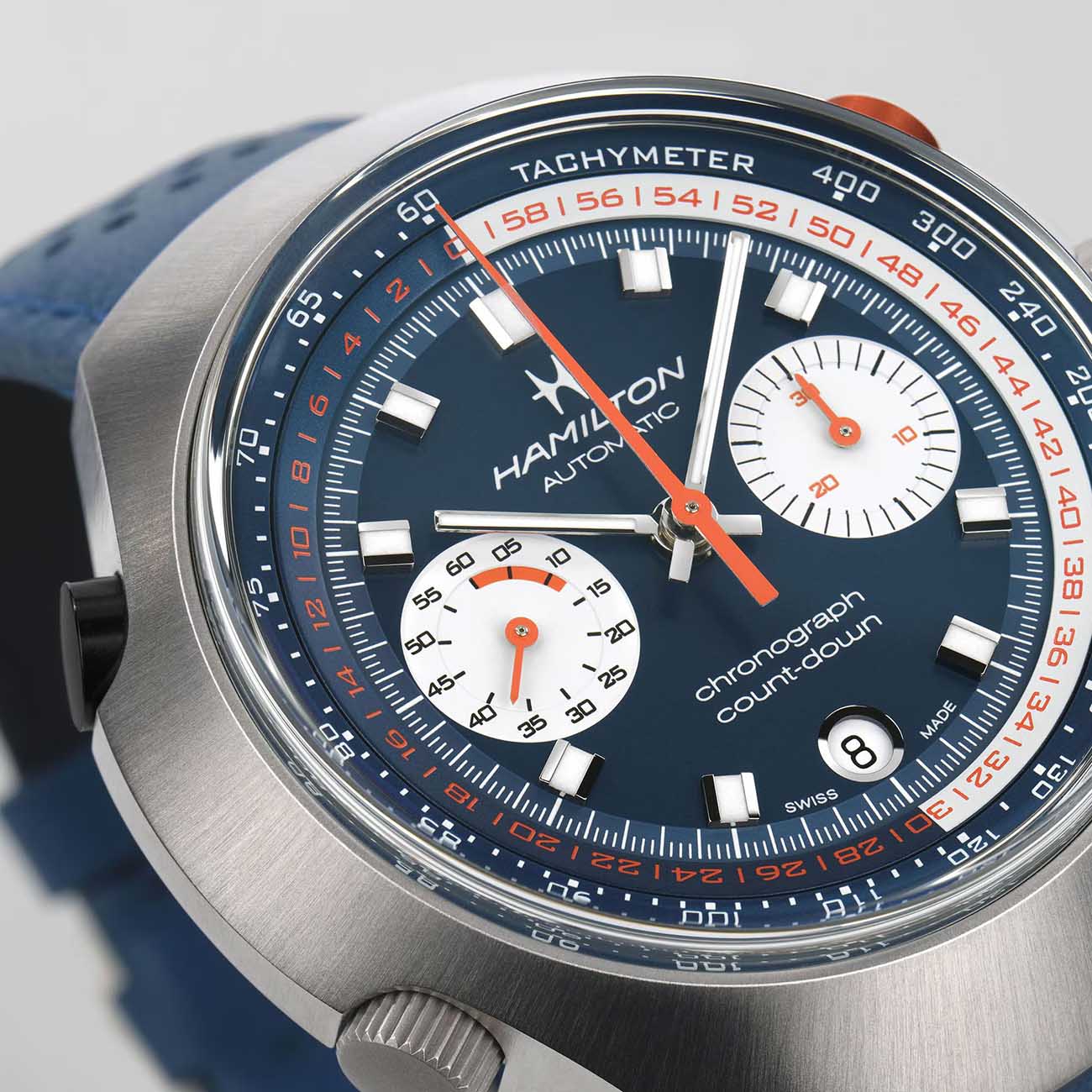 Оригинальные часы Hamilton Hamilton American Classic Chrono-Matic 50 H51606640 механические калибр механизма h-31 общий вид