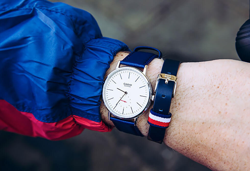 Casio Casio Collection LTP-E148L-7A женские часы белый циферблат на запястье