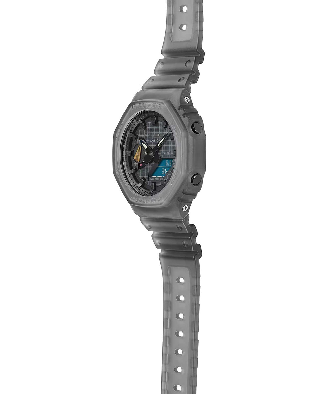 Casio GA-2100FT-8A мужские часы застежка крупным планом