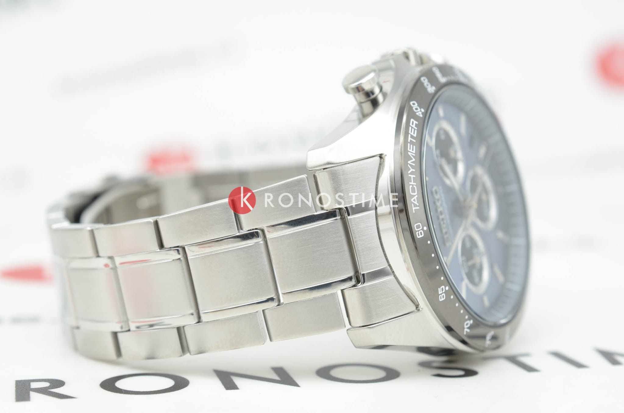 Seiko Seiko Spirit Chronograph SBTR027 мужские часы голубой циферблат на запястье