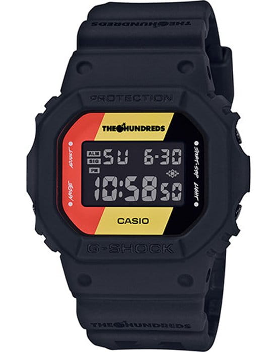 Casio Casio G-Shock DW-5600HDR-1 DW-5600 DW-5600HDR-1ER электронные мужские часы цветной циферблат, браслет пластик — вид спереди