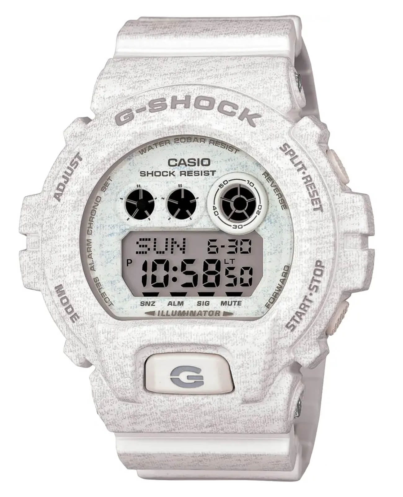 Casio Casio G-Shock GD-X6900HT-7ER  GD-X6900HT-7ER электронные мужские часы серый циферблат, браслет пластик — вид спереди