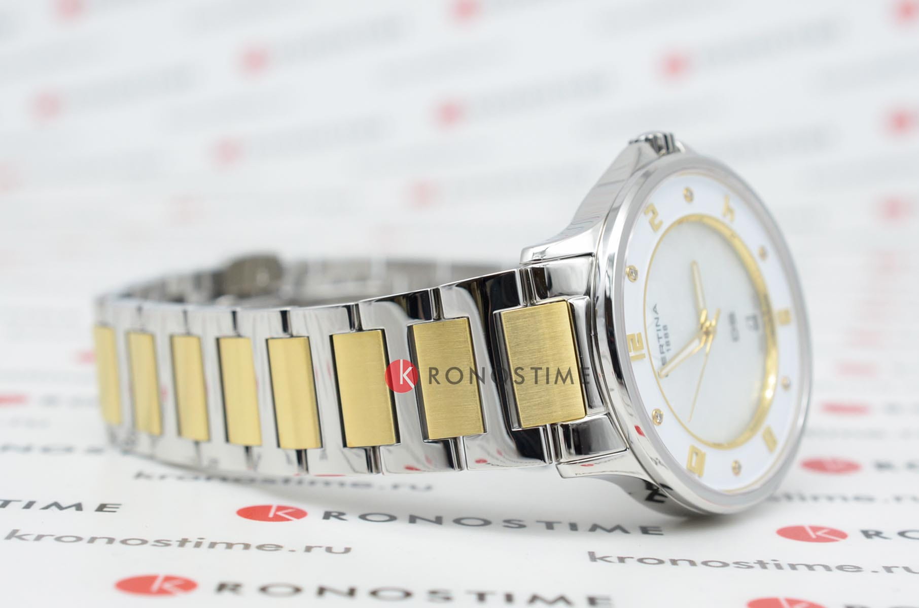 Certina Certina DS-6 Lady C039.251.12.116.00 кварцевые женские часы часы крупный план белый циферблата