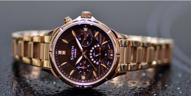 Оригинальные часы Casio Casio Sheen SHE-3047PG-5AUER кварцевые калибр механизма  общий вид