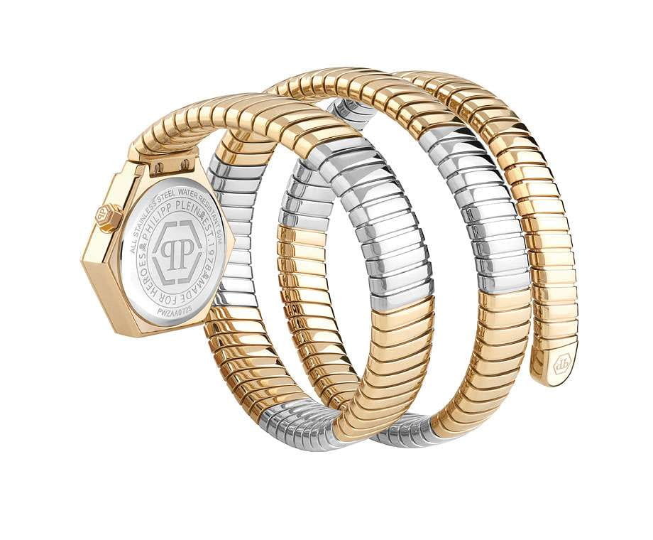 Philipp Plein Philipp Plein Snake Hexagon PWZAA0725,  германия женские часы на браслете нержавеющая сталь с pvd-покрытием боковой вид