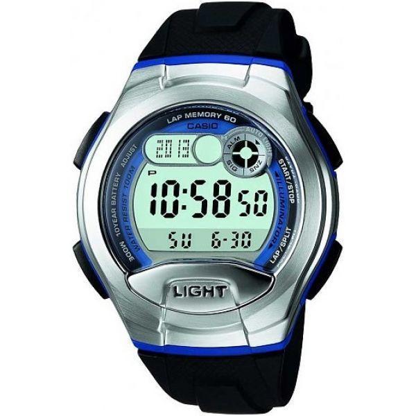 Casio Casio Illuminator W-752-2B  W-752-2B кварцевые мужские часы серый циферблат, браслет пластик — вид спереди