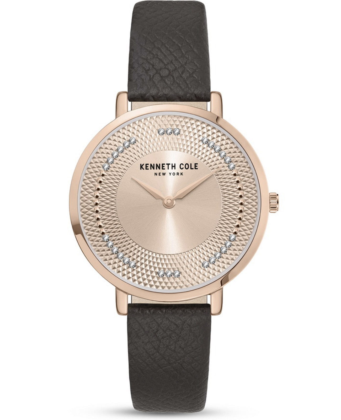 Kenneth Cole Kenneth Cole Modern Classic KCWLA0048103  KCWLA0048103 кварцевые женские часы золотой циферблат, браслет кожаный — вид спереди