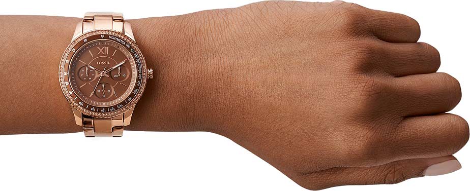 Fossil Fossil Stella  ES5109 женские часы золотой циферблат на запястье