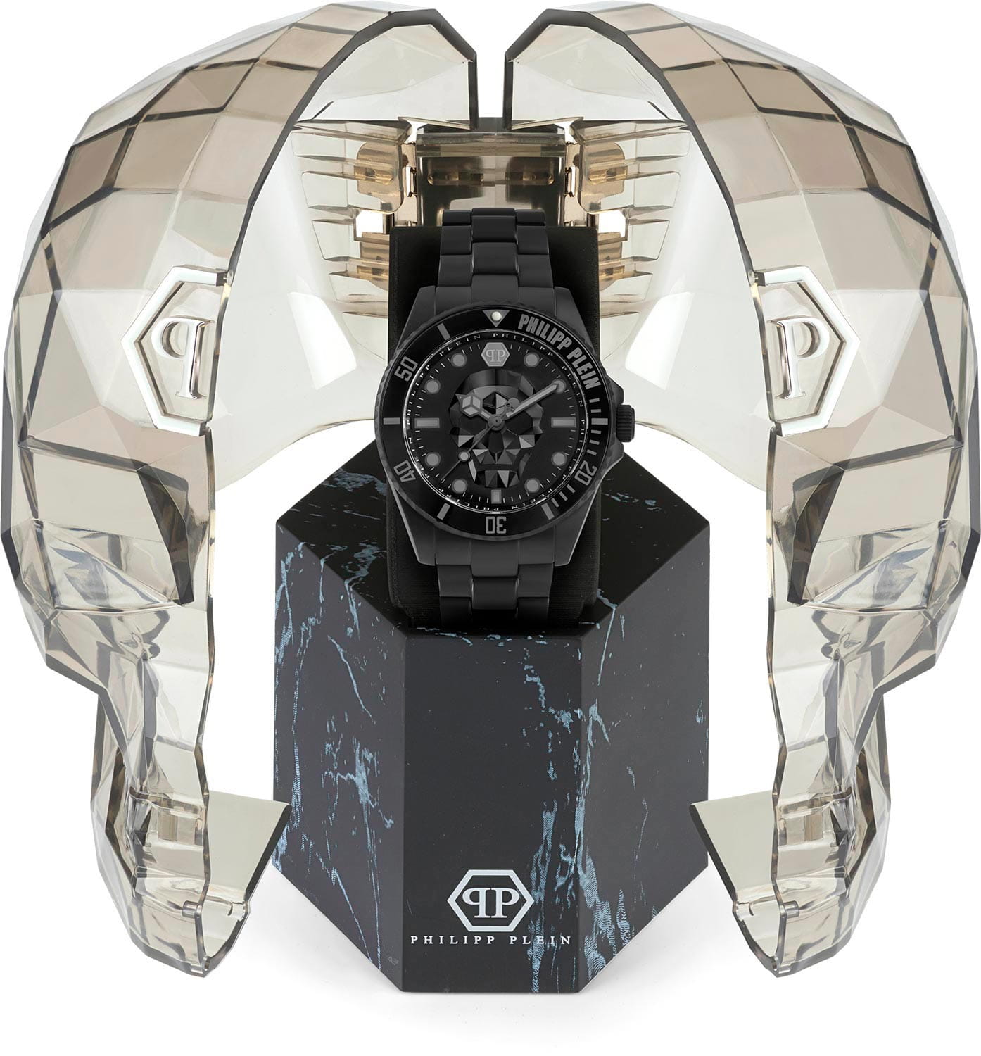 Philipp Plein Philipp Plein The Skull PWOAA0922 мужские часы черный циферблат на запястье