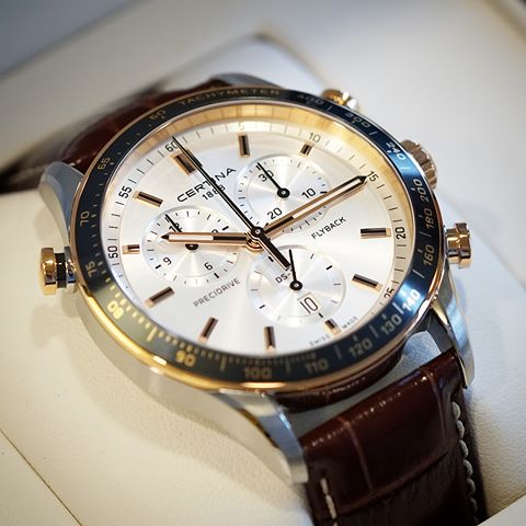 Оригинальные часы Certina Certina DS-2 Chronograph Flyback C024.618.26.031.00 кварцевые калибр механизма eta 251.264 aa precidrive  общий вид