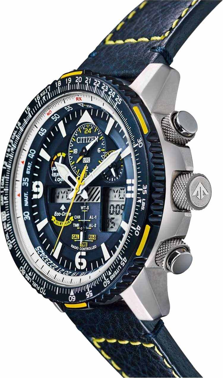 Citizen Citizen Promaster JY8078-01L, promaster япония мужские часы на браслете кожаный боковой вид