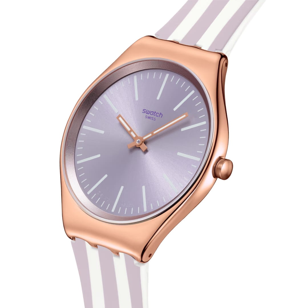 Swatch Swatch Simply Beachy SYXG130, skin швейцария женские часы на браслете силикон боковой вид