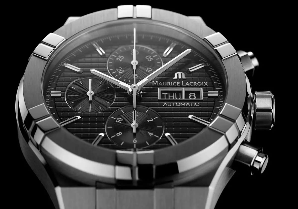 Maurice Lacroix Maurice Lacroix Aikon Automatic Chronograph AI6038-SS00F-330-A мужские часы черный циферблат на запястье