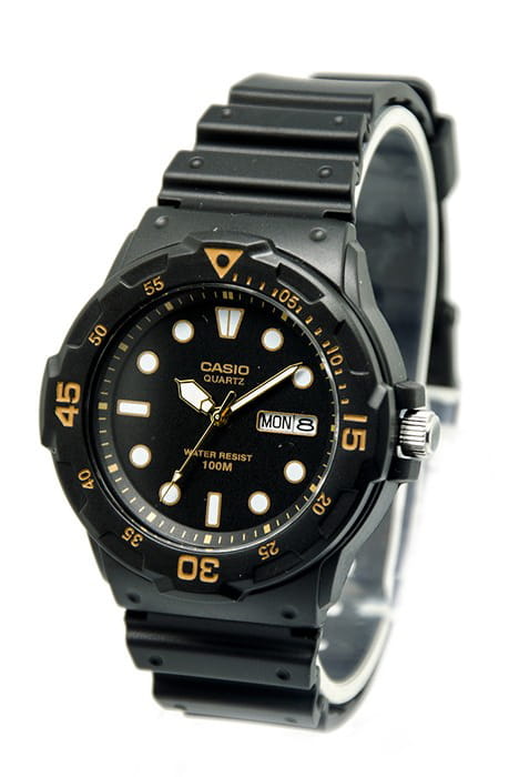 Casio Casio Collection MRW-200H-1EVDF (MRW-200H-1E) мужские часы черный циферблат на запястье