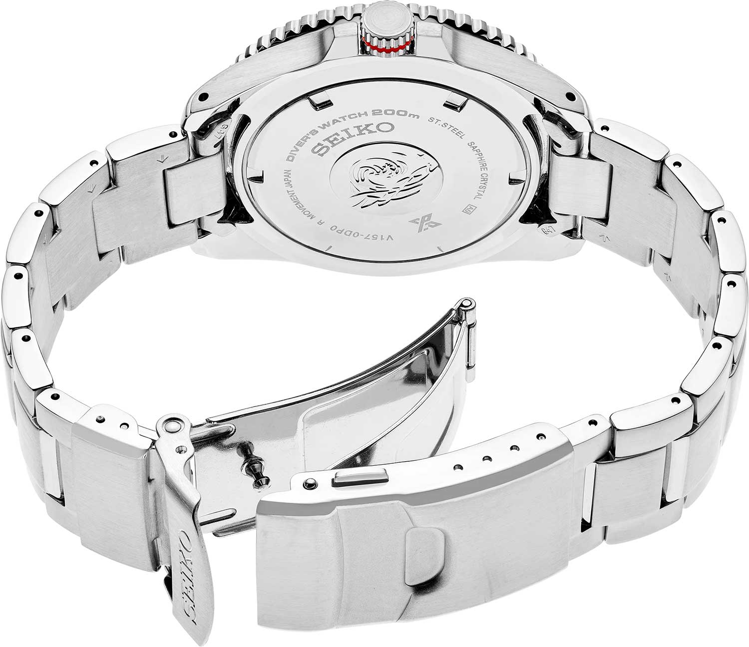 Seiko Seiko Prospex SNE589, prospex япония мужские часы на браслете нержавеющая сталь боковой вид