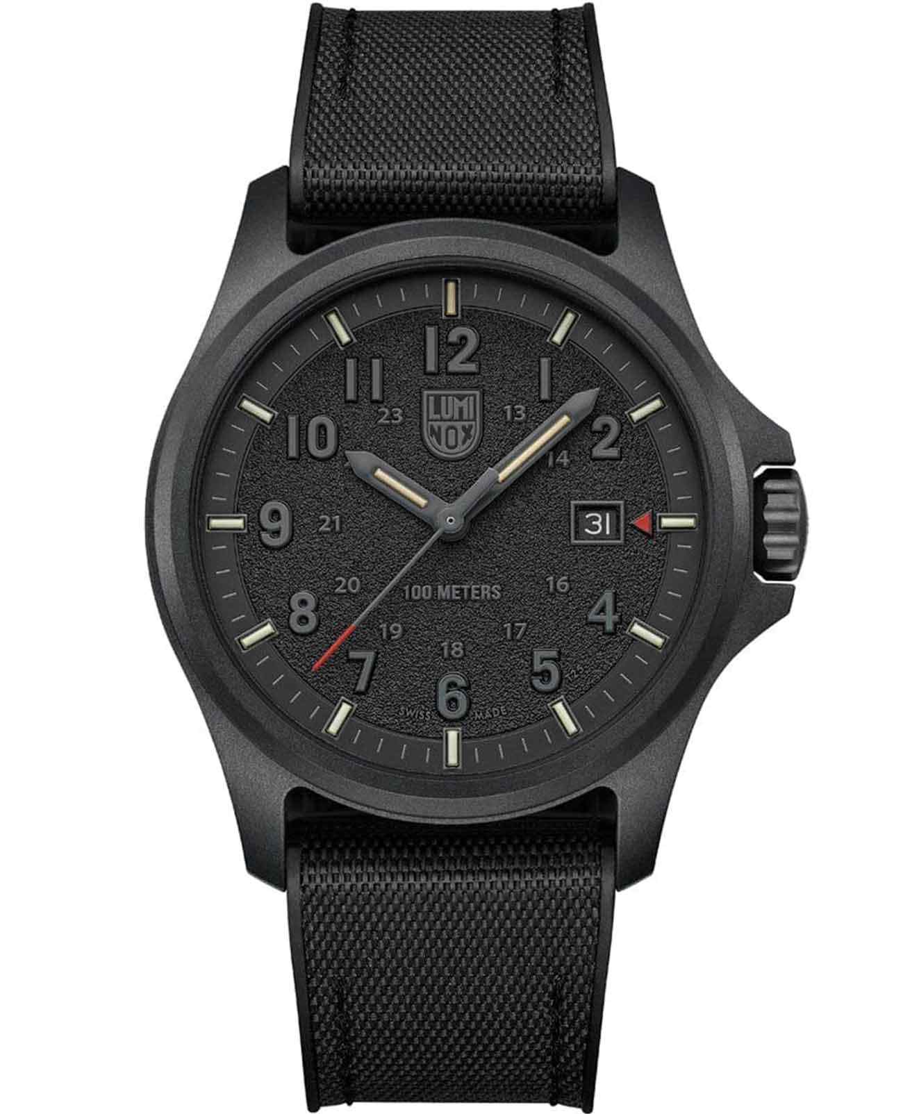 Luminox Luminox Atacama Field XL.1961  XL.1961 кварцевые мужские часы черный циферблат, браслет каучук + текстиль — вид спереди