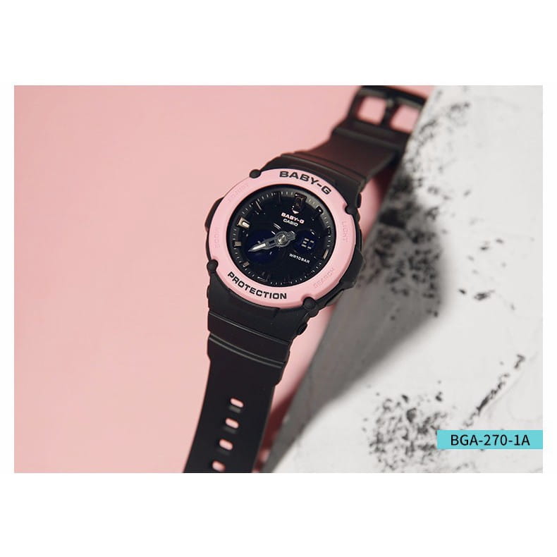 Casio Casio Baby-G BGA-270-1A, g-shock япония женские часы на браслете пластик боковой вид