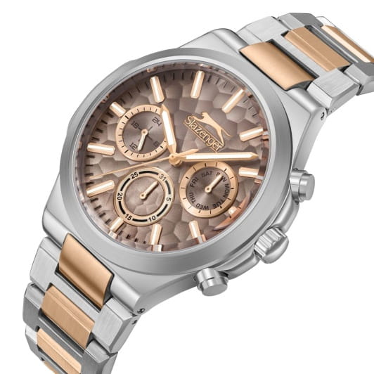 Slazenger Slazenger SL.09.2364.2.02 кварцевые мужские часы часы крупный план коричневый циферблата