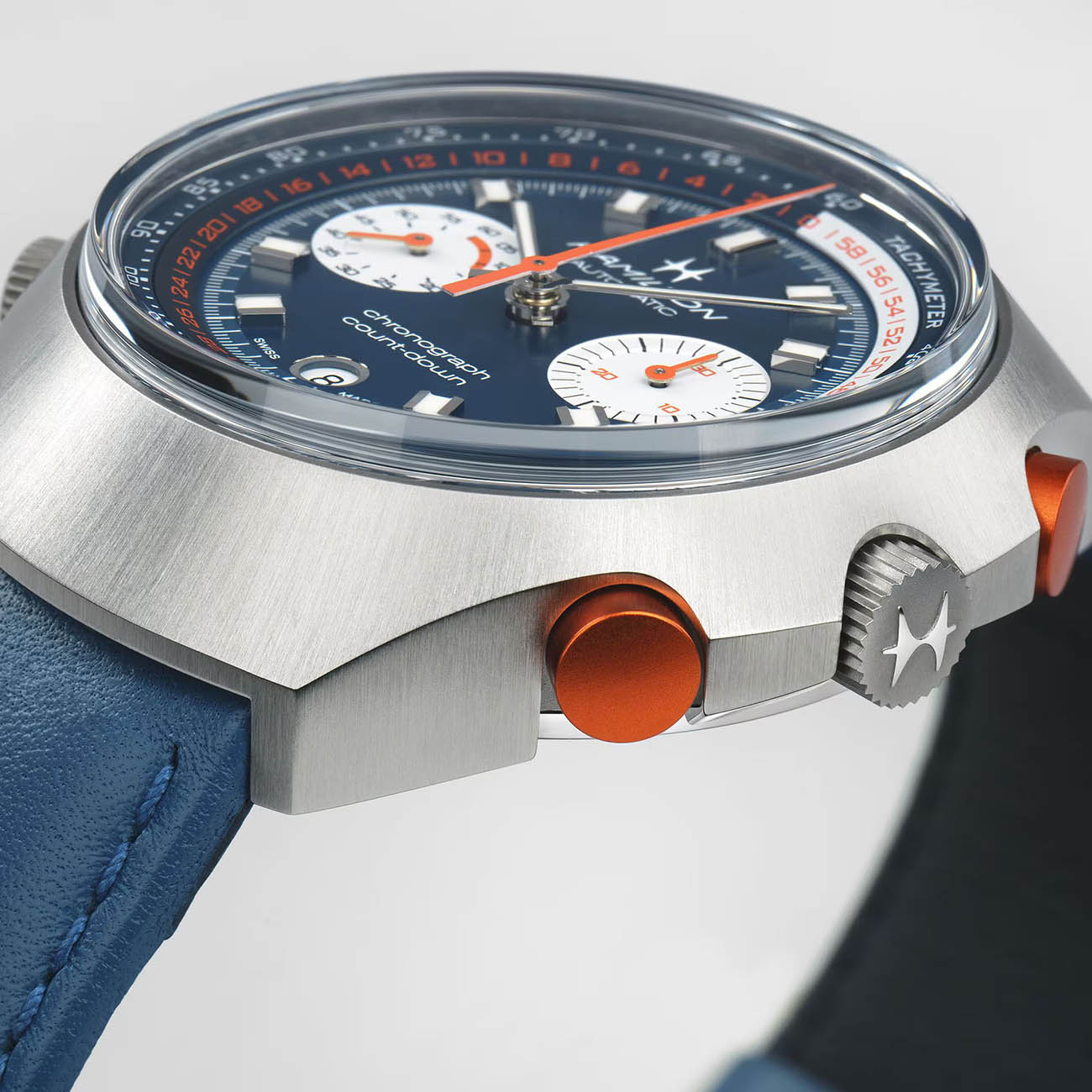 Hamilton Hamilton American Classic Chrono-Matic 50 H51606640, american classic швейцария мужские часы на браслете кожаный боковой вид