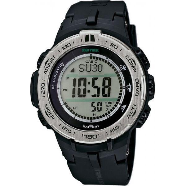 Casio Casio Pro Trek PRW-3100-1E PRW PRW-3100-1E электронные мужские часы серый циферблат, браслет  — вид спереди