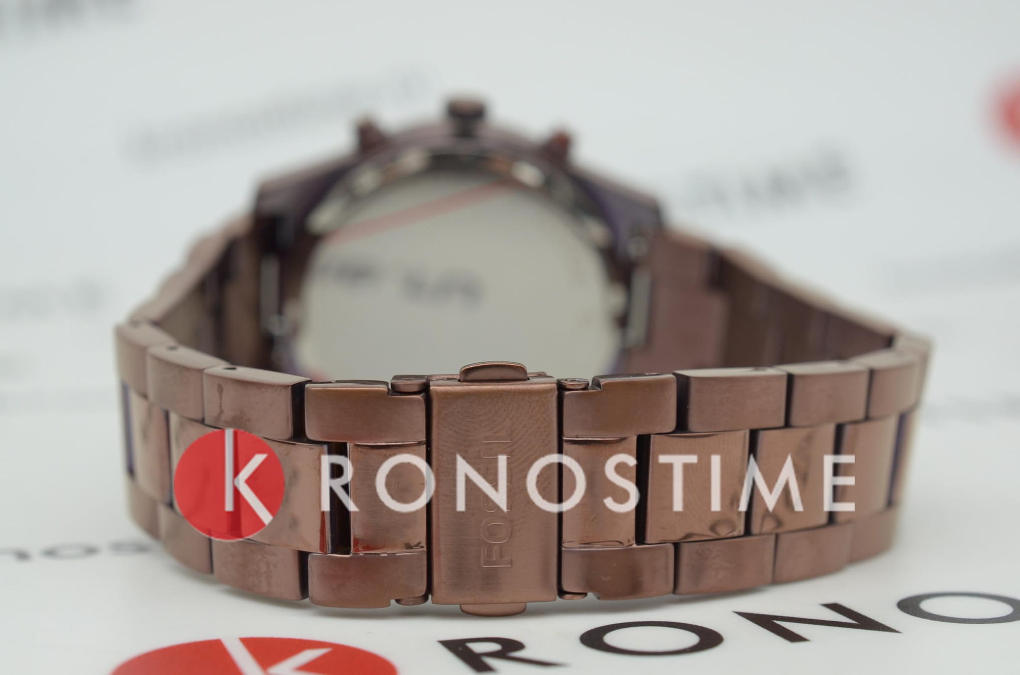 Fossil Fossil Georgia ES4110 кварцевые женские часы часы крупный план коричневый циферблата