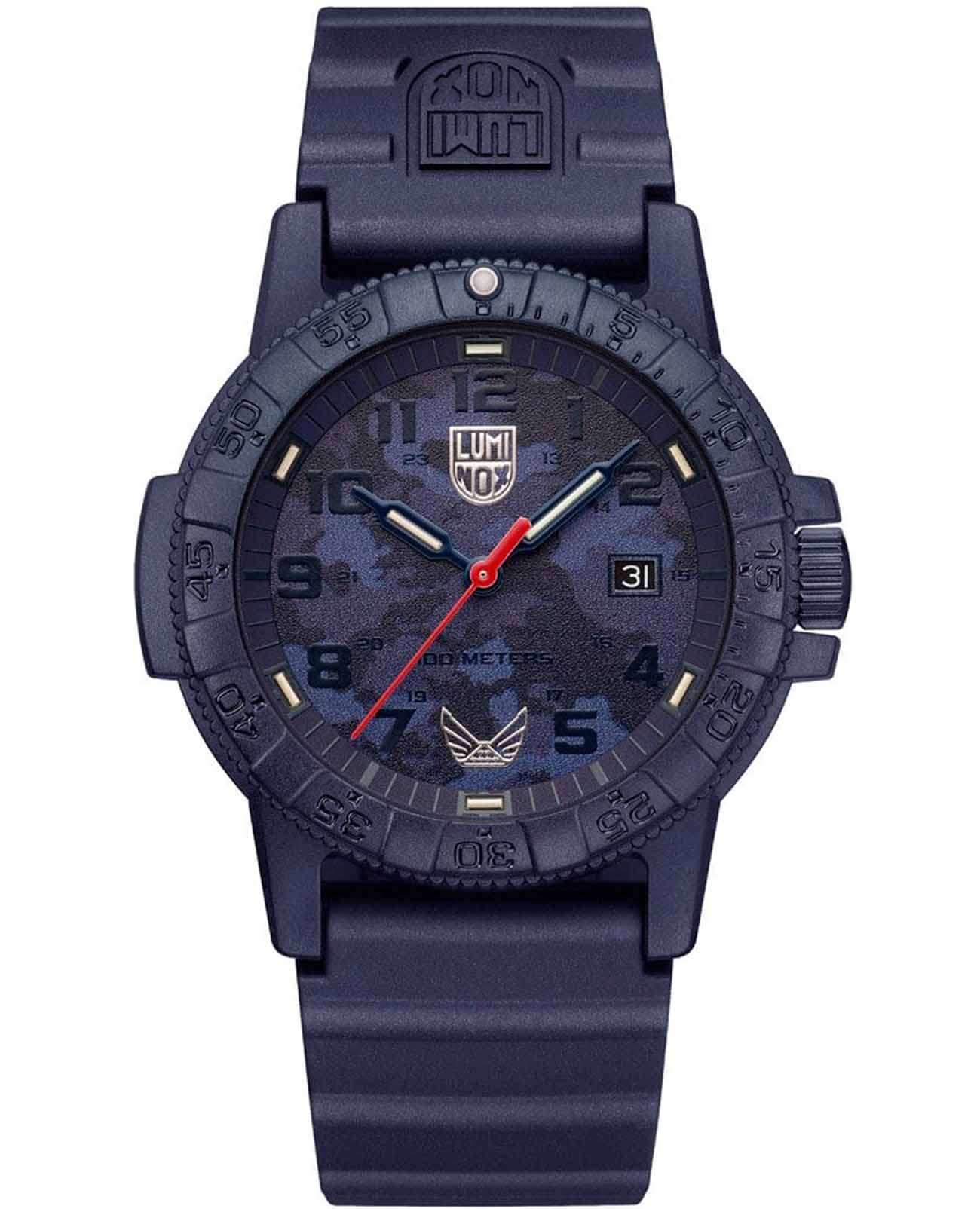 Luminox Luminox X Volition America Leatherback Sea Turtle Giant XS.0323.VOL  XS.0323.VOL кварцевые мужские часы синий циферблат, браслет каучук — вид спереди