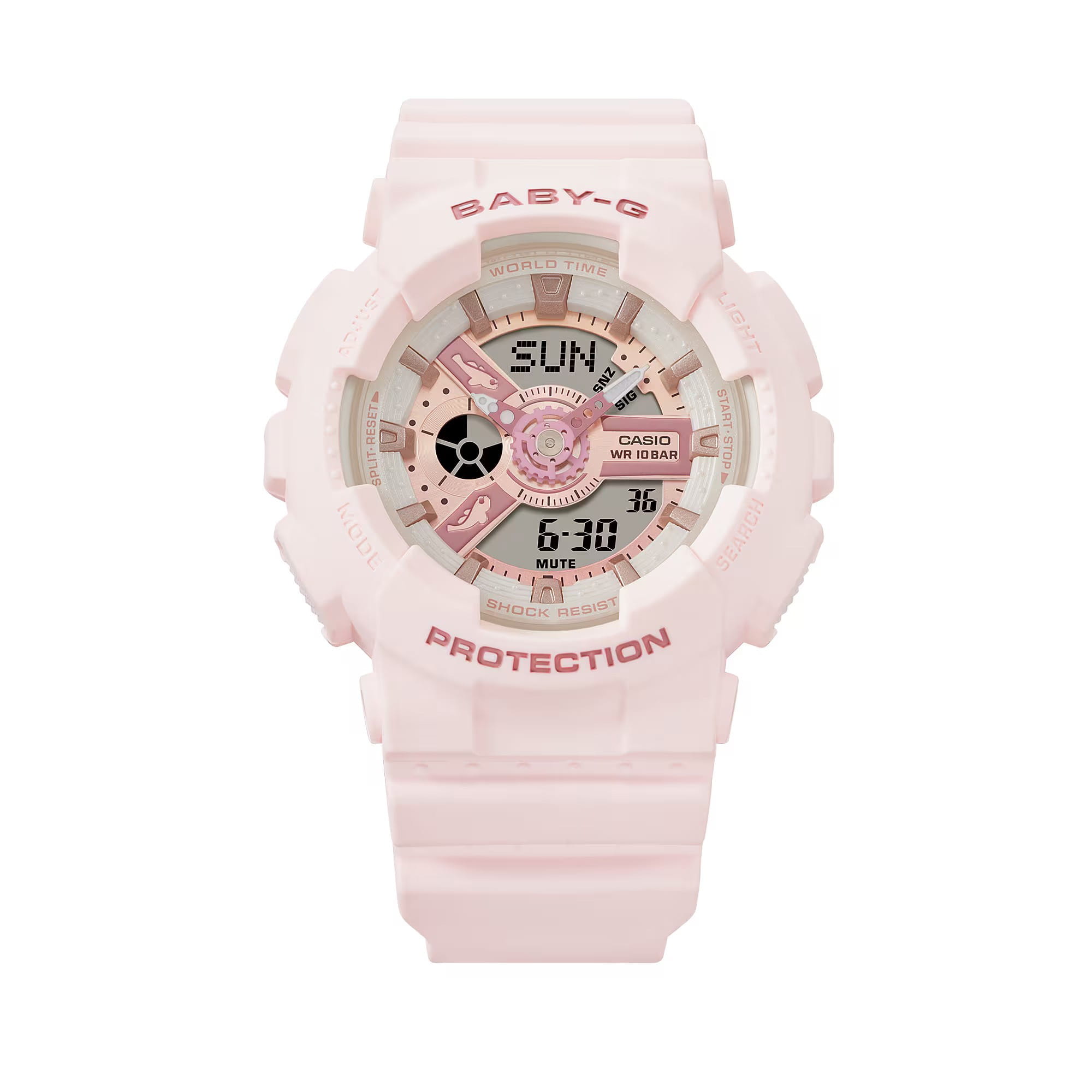 Casio Casio Baby-G BA-110AQ-4ADR (BA-110AQ-4A), baby-g япония женские часы на браслете пластик боковой вид