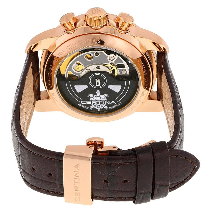 Certina Certina DS Podium Chronograph Automatic C001.427.36.037.00, ds podium швейцария мужские часы на браслете кожаный боковой вид