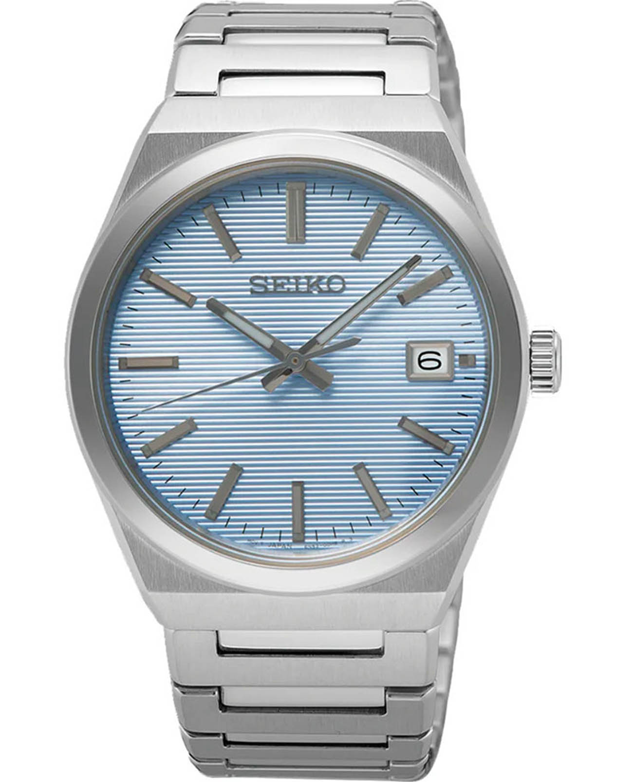 Seiko Seiko Conceptual Series Dress SUR599P1  SUR599P1 кварцевые мужские часы голубой циферблат, браслет нержавеющая сталь — вид спереди