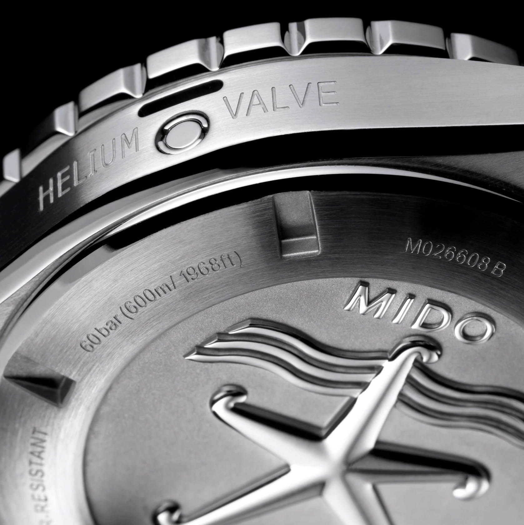 Mido Mido Ocean Star Diver 600 M026.608.11.041.00 механические мужские часы часы крупный план синий циферблата