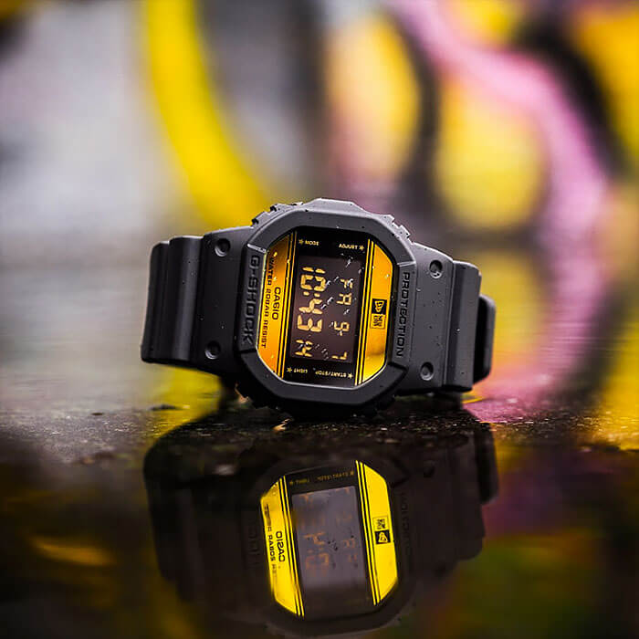 Casio Casio G-Shock DW-5600NE-1 электронные часы с аксессуарами мужские часы модель DW-5600NE-1ER