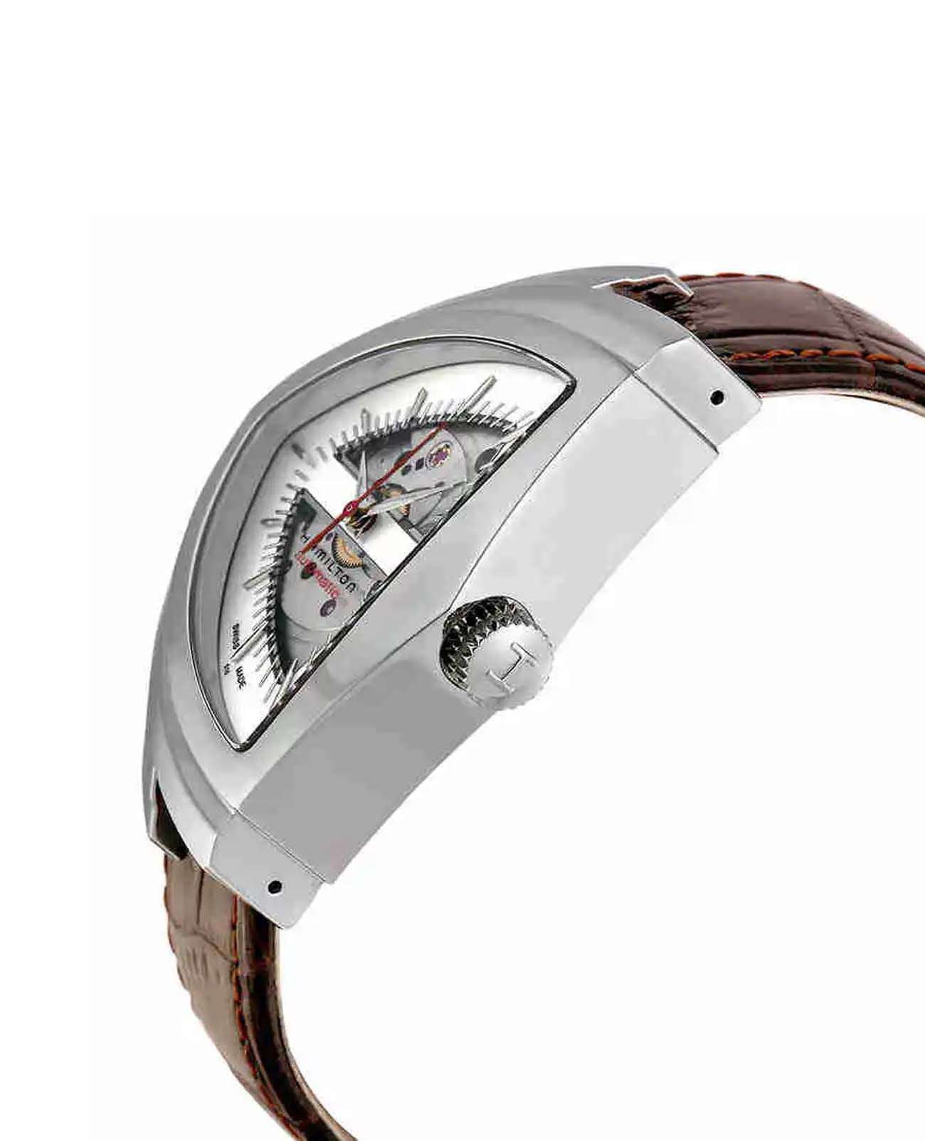 Hamilton Hamilton Ventura Auto H24515551, ventura швейцария мужские часы на браслете кожаный боковой вид