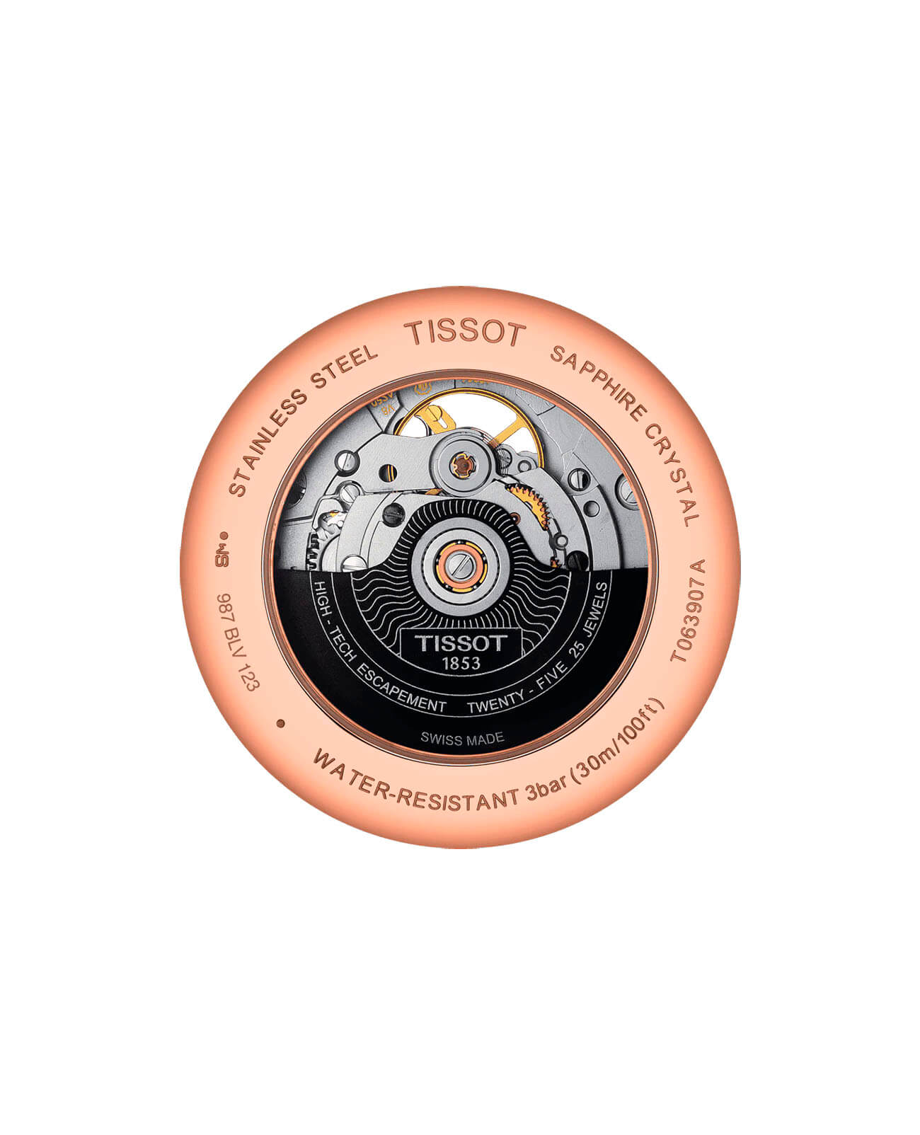 Tissot Tissot Tradition Powermatic 80 Open Heart T063.907.36.068.00 Tradition, наручные мужские часы фото под углом