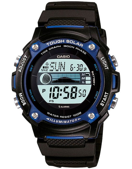 Casio Casio Collection W-S210H-1A  W-S210H-1AVEG кварцевые мужские часы серый циферблат, браслет пластик — вид спереди