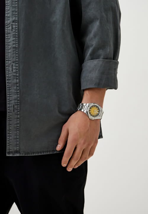 Slazenger Slazenger SL.09.2305.1.03 кварцевые мужские часы часы крупный план желтый циферблата