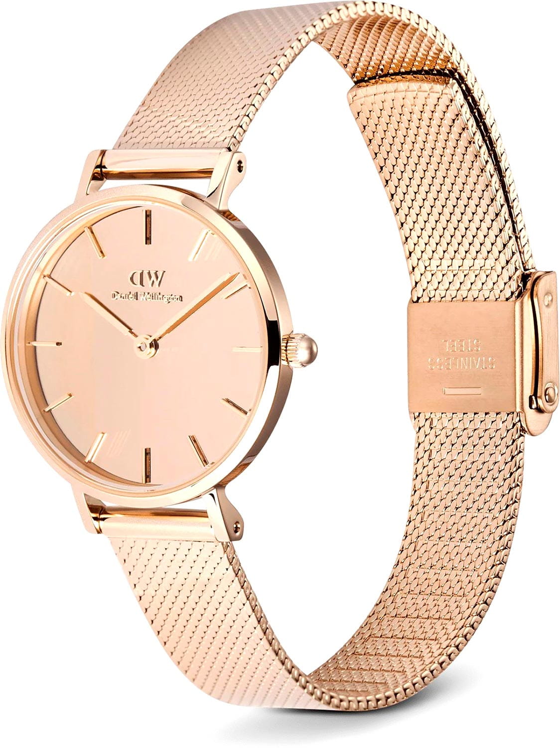 Daniel Wellington Daniel Wellington Petite Reflection Rose Gold DW00100795 , наручные женские часы фото под углом