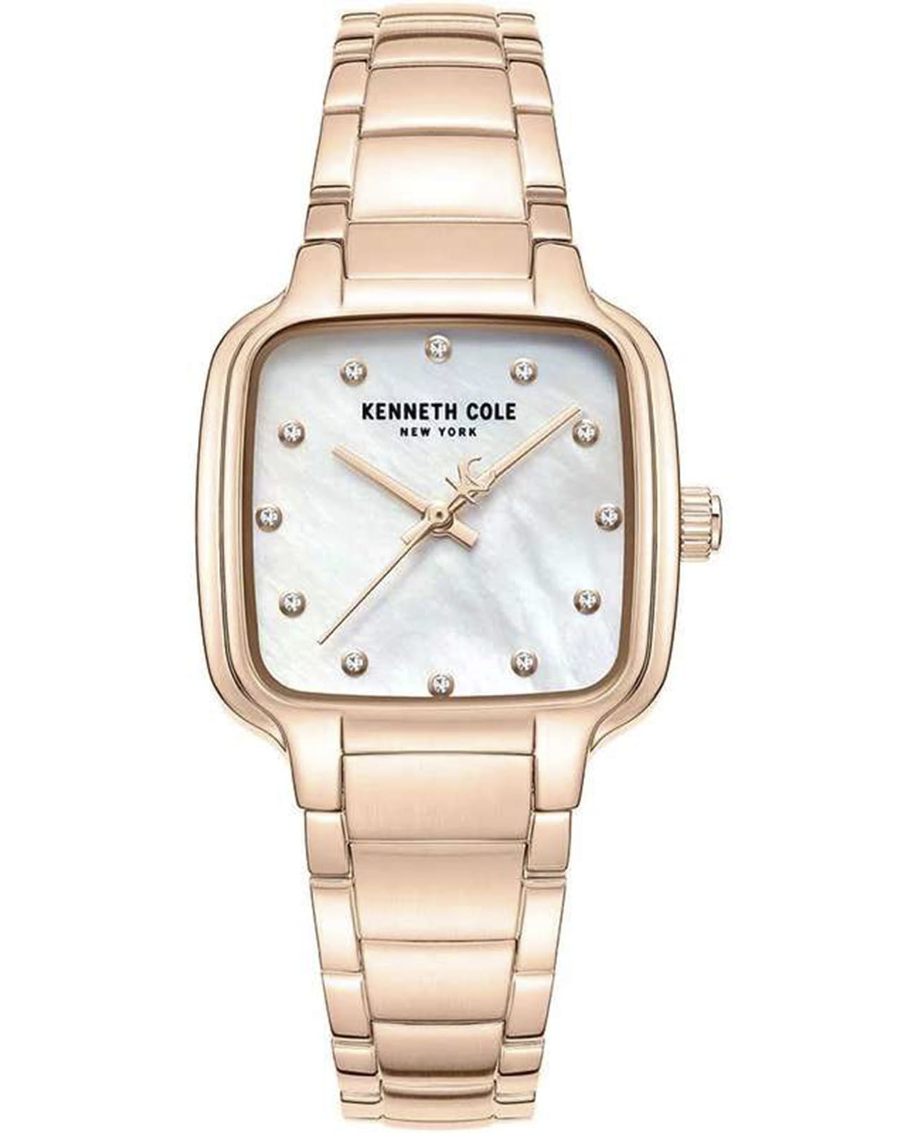 Kenneth Cole Kenneth Cole Modern Classic KCWLG0087802  KCWLG0087802 кварцевые женские часы белый циферблат, браслет нержавеющая сталь с ip-покрытием — вид спереди
