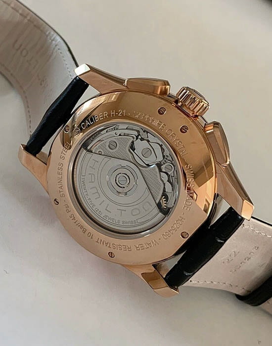 Оригинальные часы Hamilton Hamilton Jazzmaster Auto Chrono H32546781 механические калибр механизма h-21 общий вид