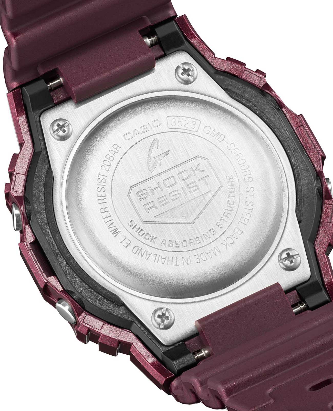 Casio Casio G-Shock GMD-S5600RB-4DR (GMD-S5600RB-4), g-shock япония женские часы на браслете полимер боковой вид