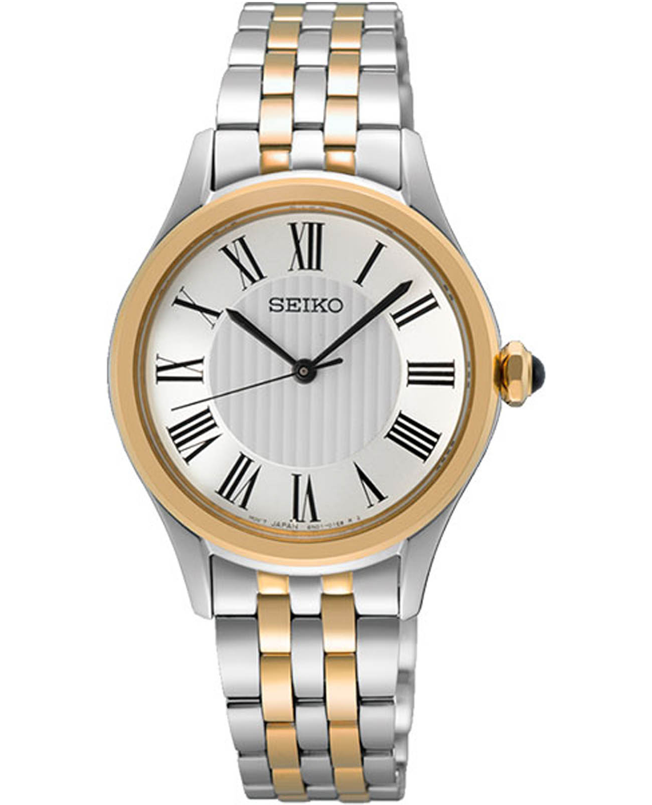 Seiko Seiko Conceptual Series Dress SUR612P1  SUR612P1 кварцевые женские часы серебристый циферблат, браслет нержавеющая сталь с pvd-покрытием — вид спереди