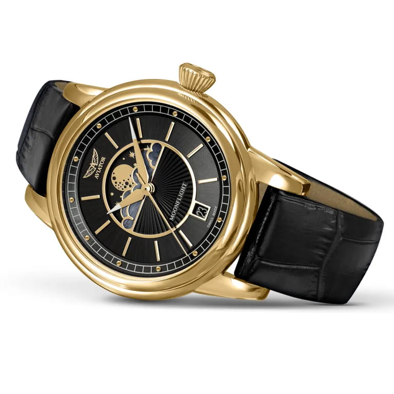 Aviator Aviator Douglas MoonFlight V.1.33.1.344.4 , наручные женские часы фото под углом