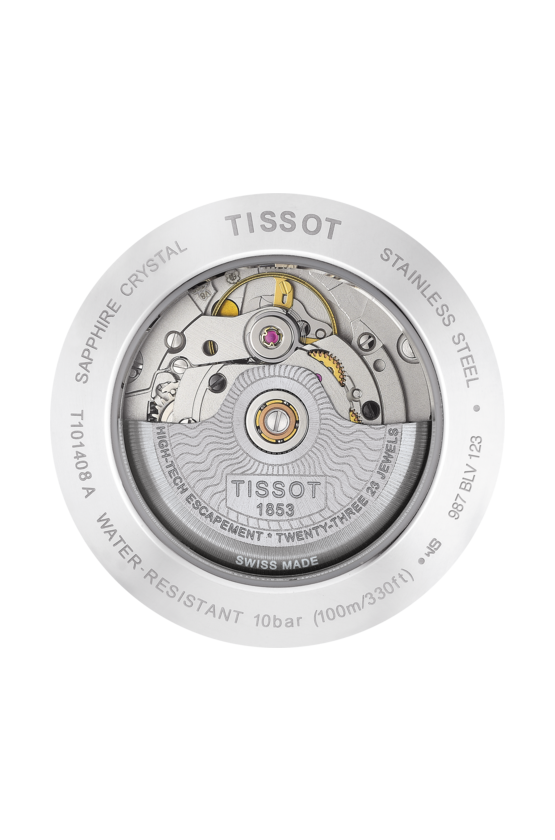 Tissot Tissot PR 100 Powermatic 80 COSC T101.408.11.031.00, t-classic швейцария мужские часы на браслете нержавеющая сталь боковой вид