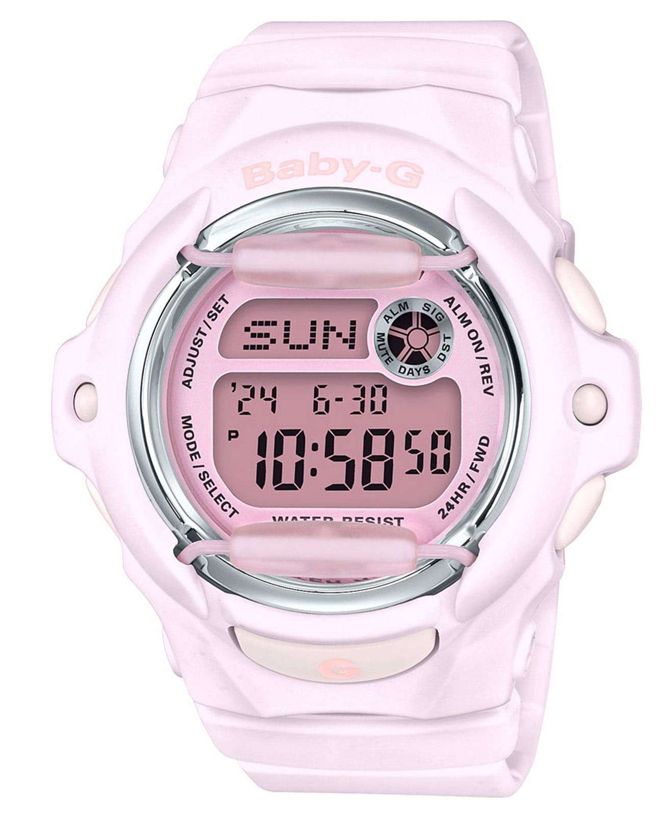 Casio Casio Baby-G BG-169M-4ER  BG-169M-4ER кварцевые женские часы розовый циферблат, браслет пластик — вид спереди