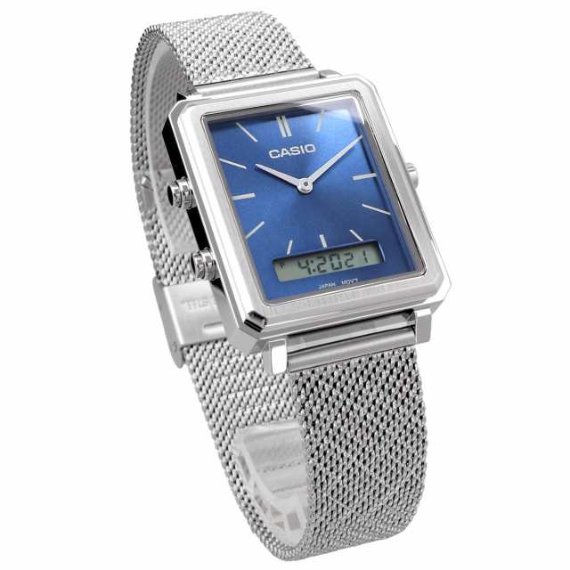 Casio Casio Collection MTP-B205M-2E кварцевые мужские часы часы крупный план синий циферблата